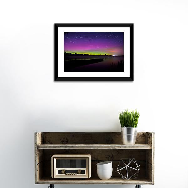 Aurora Borealis Seen From Polish Canvas Wall Art-1 Piece-Framed Print-20" x 16"-Tiaracle