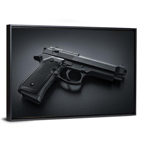 Automatic Gun Canvas Wall Art-3 Horizontal-Gallery Wrap-25" x 16"-Tiaracle