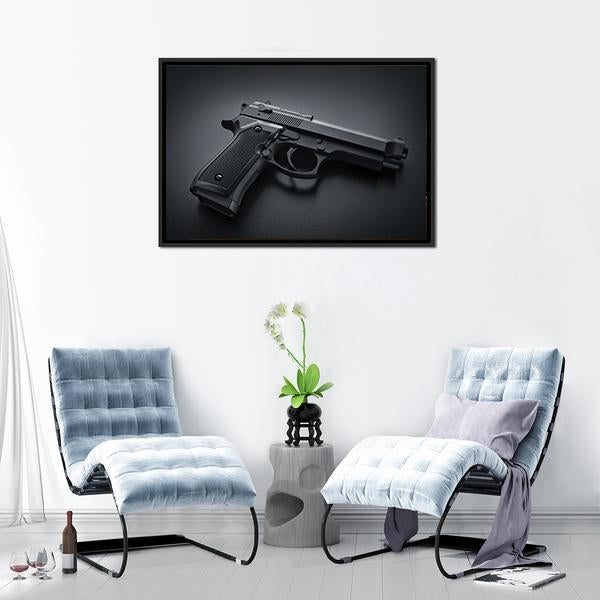 Automatic Gun Canvas Wall Art-3 Horizontal-Gallery Wrap-25" x 16"-Tiaracle