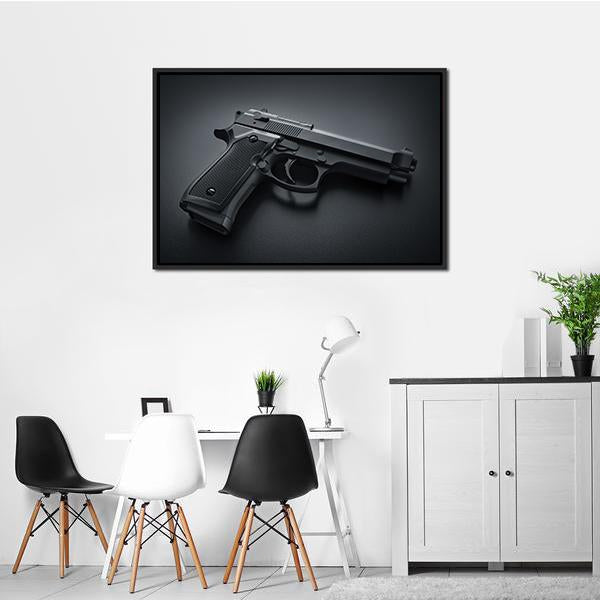 Automatic Gun Canvas Wall Art-3 Horizontal-Gallery Wrap-25" x 16"-Tiaracle