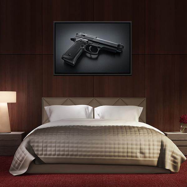 Automatic Gun Canvas Wall Art-3 Horizontal-Gallery Wrap-25" x 16"-Tiaracle