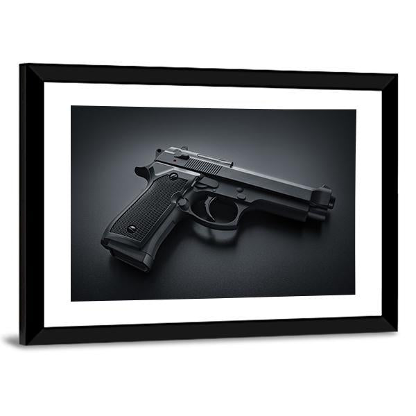 Automatic Gun Canvas Wall Art-3 Horizontal-Gallery Wrap-25" x 16"-Tiaracle