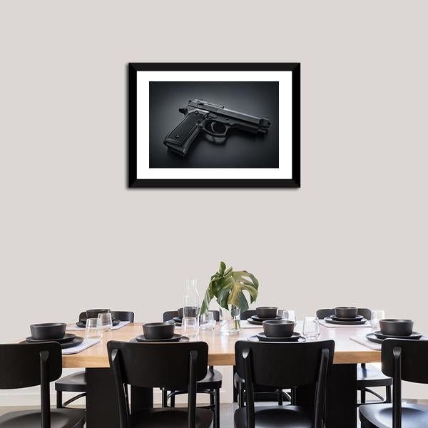 Automatic Gun Canvas Wall Art-3 Horizontal-Gallery Wrap-25" x 16"-Tiaracle