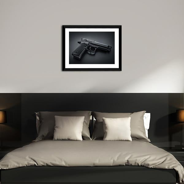 Automatic Gun Canvas Wall Art-3 Horizontal-Gallery Wrap-25" x 16"-Tiaracle