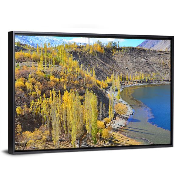 Phander Lake In Autumn Canvas Wall Art-3 Horizontal-Gallery Wrap-25" x 16"-Tiaracle