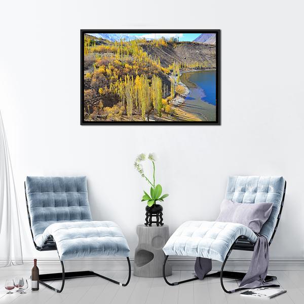 Phander Lake In Autumn Canvas Wall Art-3 Horizontal-Gallery Wrap-25" x 16"-Tiaracle