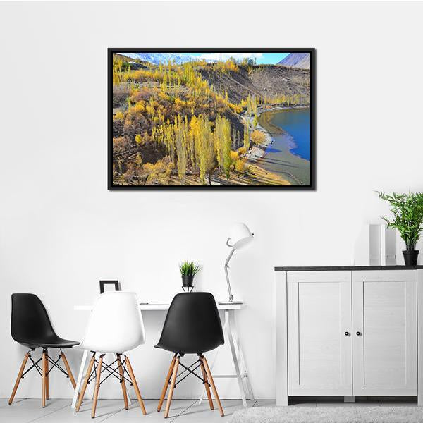 Phander Lake In Autumn Canvas Wall Art-3 Horizontal-Gallery Wrap-25" x 16"-Tiaracle