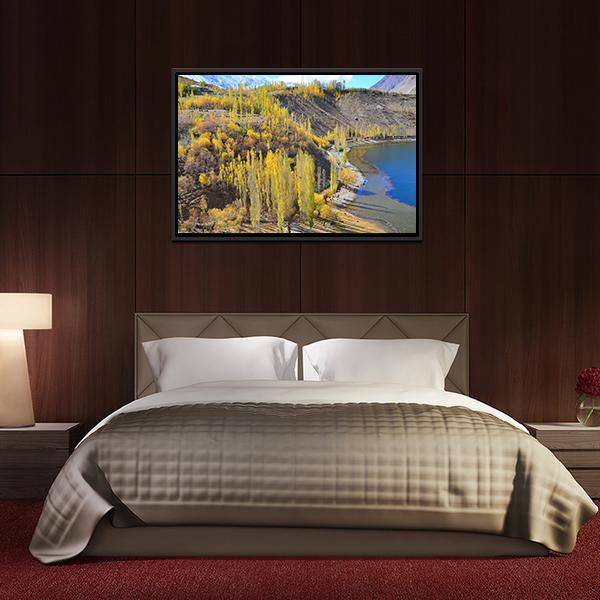 Phander Lake In Autumn Canvas Wall Art-3 Horizontal-Gallery Wrap-25" x 16"-Tiaracle