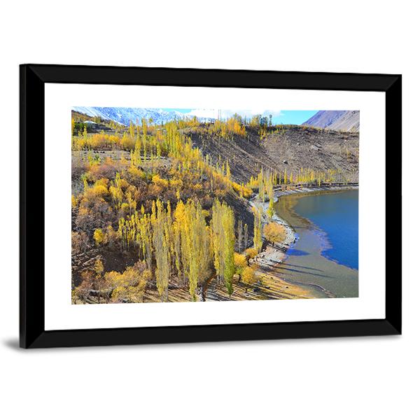 Phander Lake In Autumn Canvas Wall Art-3 Horizontal-Gallery Wrap-25" x 16"-Tiaracle