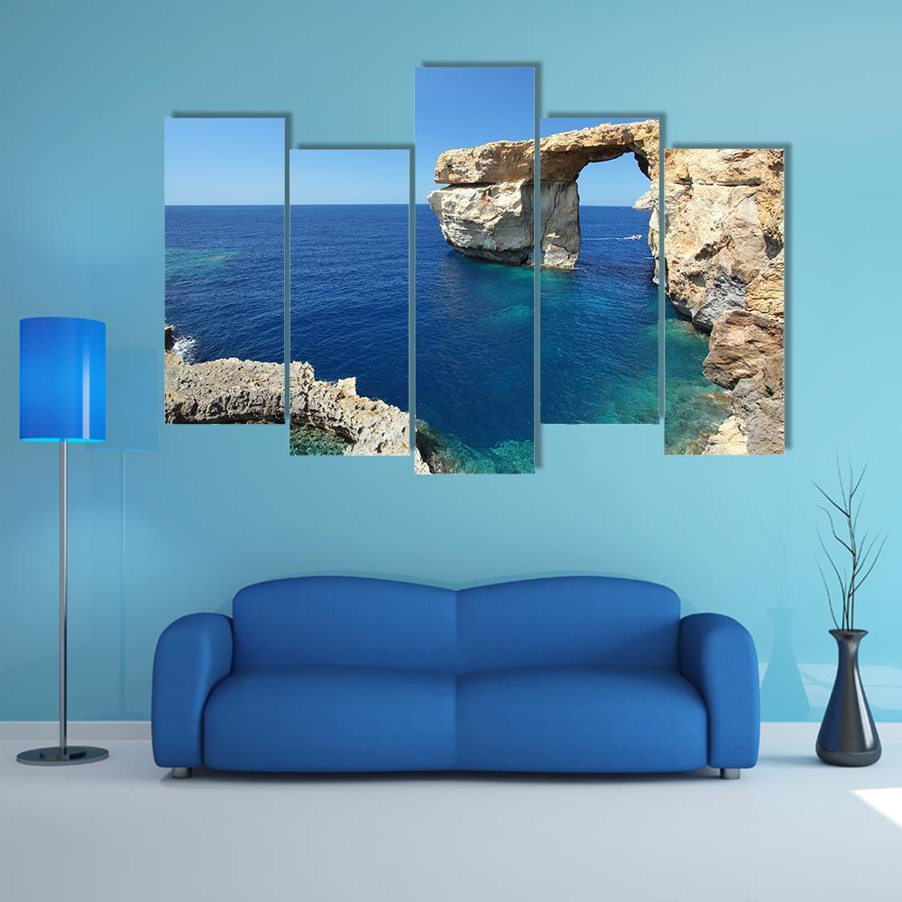 Azure Window Canvas Wall Art-5 Pop-Gallery Wrap-47" x 32"-Tiaracle