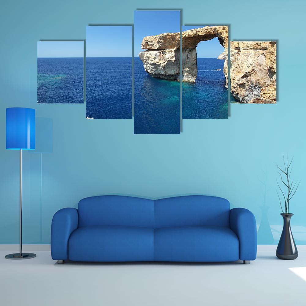 Azure Window Canvas Wall Art-5 Star-Gallery Wrap-62" x 32"-Tiaracle