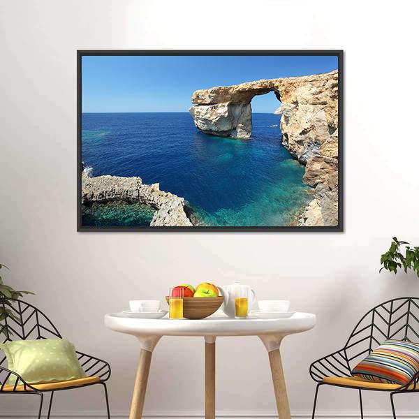Azure Window Canvas Wall Art-3 Horizontal-Gallery Wrap-25" x 16"-Tiaracle