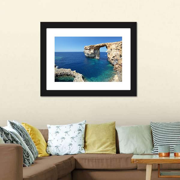 Azure Window Canvas Wall Art-3 Horizontal-Gallery Wrap-25" x 16"-Tiaracle
