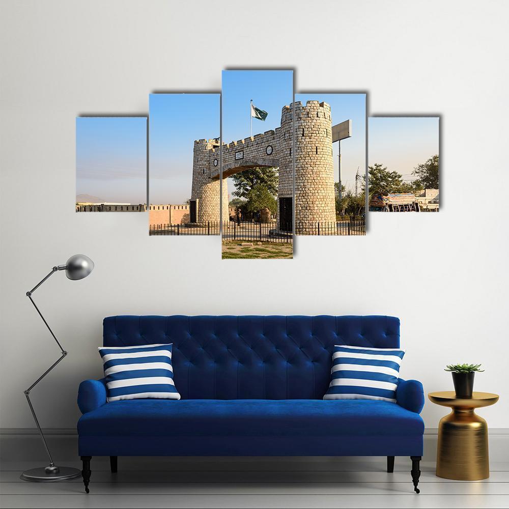 Bab-E-Khyber Pakistan Canvas Wall Art-5 Star-Gallery Wrap-62" x 32"-Tiaracle