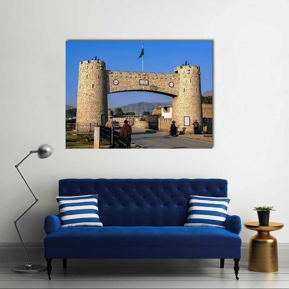 Bab-e-Khyber Peshawar Pakistan Canvas Wall Art-1 Piece-Gallery Wrap-48" x 32"-Tiaracle