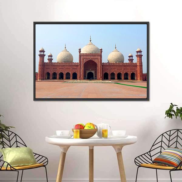 Badshahi Mosque Canvas Wall Art-3 Horizontal-Gallery Wrap-25" x 16"-Tiaracle