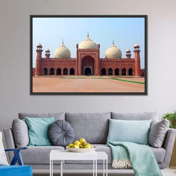 Badshahi Mosque Canvas Wall Art-3 Horizontal-Gallery Wrap-25" x 16"-Tiaracle