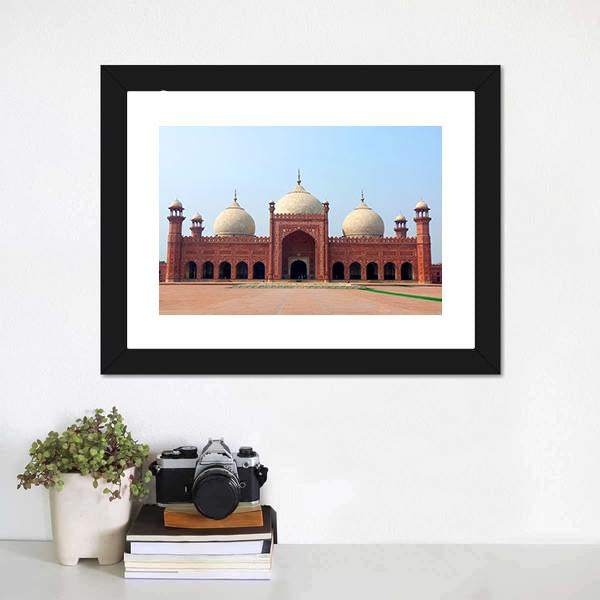 Badshahi Mosque Canvas Wall Art-1 Piece-Framed Print-20" x 16"-Tiaracle