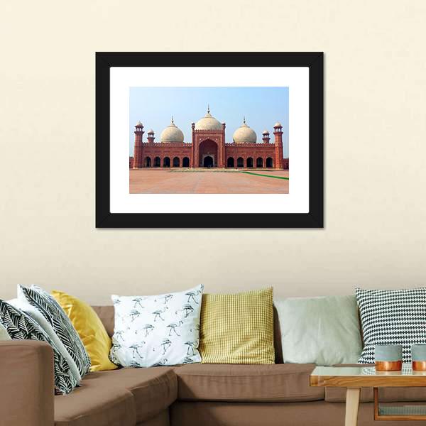 Badshahi Mosque Canvas Wall Art-3 Horizontal-Gallery Wrap-25" x 16"-Tiaracle