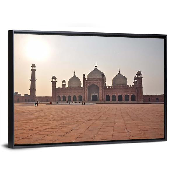 Badshahi Mosque In Lahore Canvas Wall Art-3 Horizontal-Gallery Wrap-25" x 16"-Tiaracle