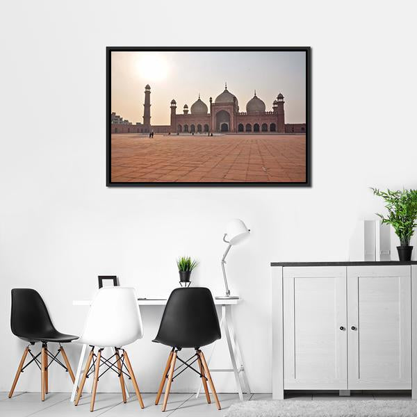 Badshahi Mosque In Lahore Canvas Wall Art-3 Horizontal-Gallery Wrap-25" x 16"-Tiaracle