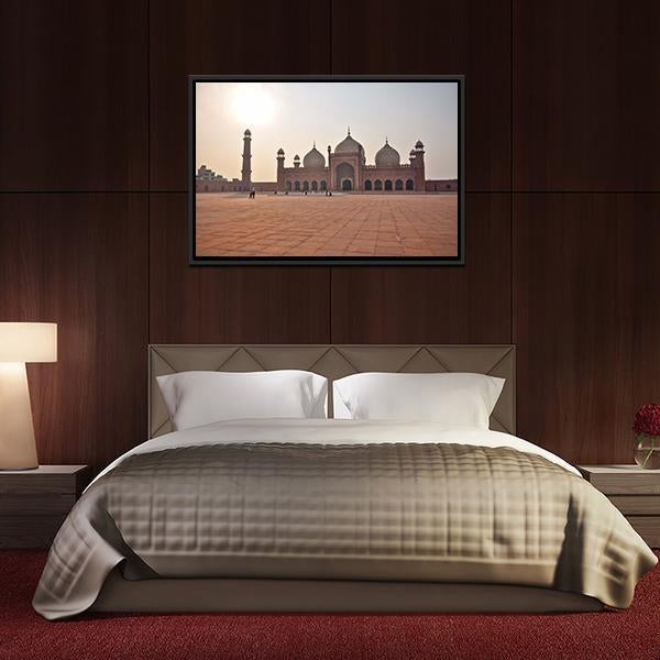 Badshahi Mosque In Lahore Canvas Wall Art-3 Horizontal-Gallery Wrap-25" x 16"-Tiaracle