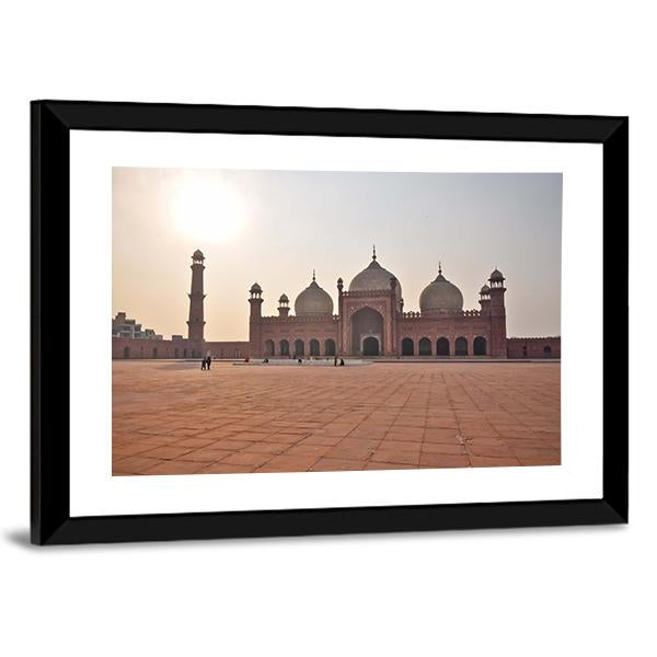 Badshahi Mosque In Lahore Canvas Wall Art-3 Horizontal-Gallery Wrap-25" x 16"-Tiaracle