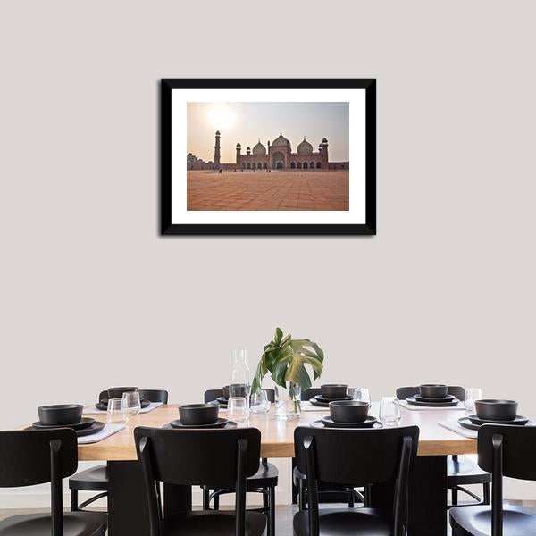 Badshahi Mosque In Lahore Canvas Wall Art-3 Horizontal-Gallery Wrap-25" x 16"-Tiaracle