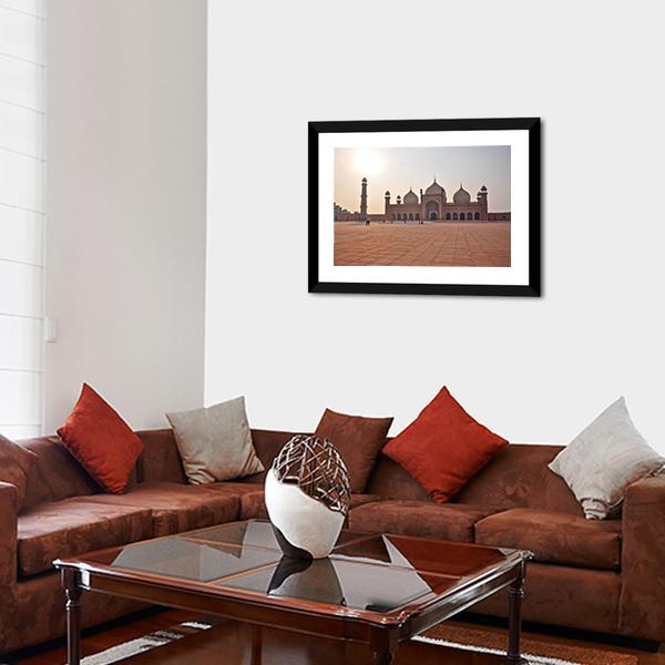 Badshahi Mosque In Lahore Canvas Wall Art-3 Horizontal-Gallery Wrap-25" x 16"-Tiaracle