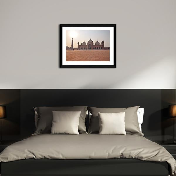 Badshahi Mosque In Lahore Canvas Wall Art-3 Horizontal-Gallery Wrap-25" x 16"-Tiaracle