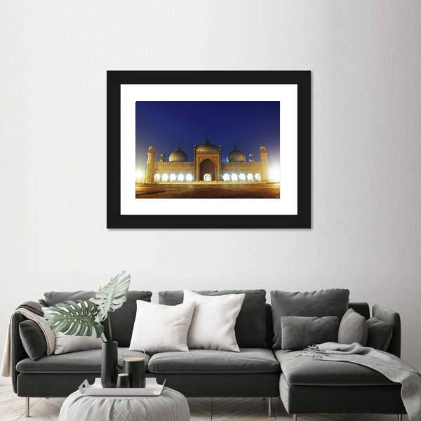 Badshahi Mosque Lahore Canvas Wall Art-3 Horizontal-Gallery Wrap-25" x 16"-Tiaracle