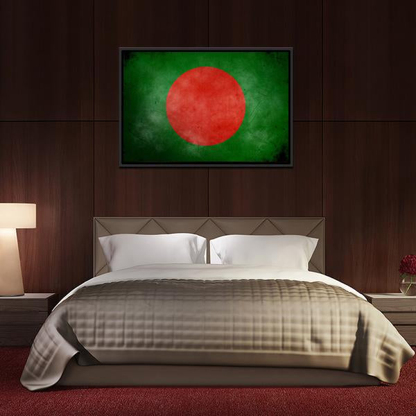 Bangladesh Flag Canvas Wall Art-3 Horizontal-Gallery Wrap-25" x 16"-Tiaracle
