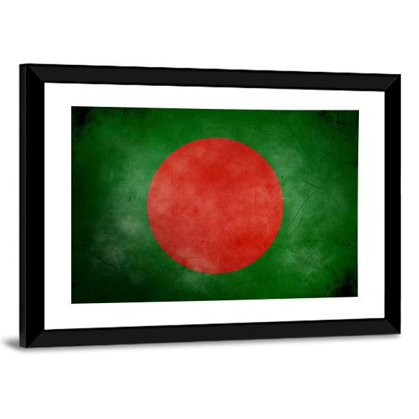 Bangladesh Flag Canvas Wall Art-3 Horizontal-Gallery Wrap-25" x 16"-Tiaracle