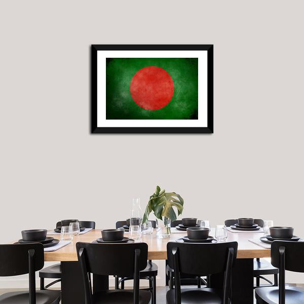 Bangladesh Flag Canvas Wall Art-3 Horizontal-Gallery Wrap-25" x 16"-Tiaracle