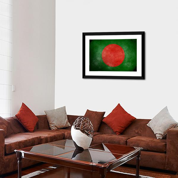 Bangladesh Flag Canvas Wall Art-3 Horizontal-Gallery Wrap-25" x 16"-Tiaracle