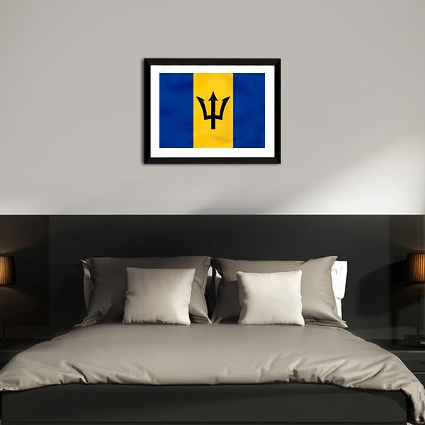 Barbados Flag Canvas Wall Art-3 Horizontal-Gallery Wrap-25" x 16"-Tiaracle