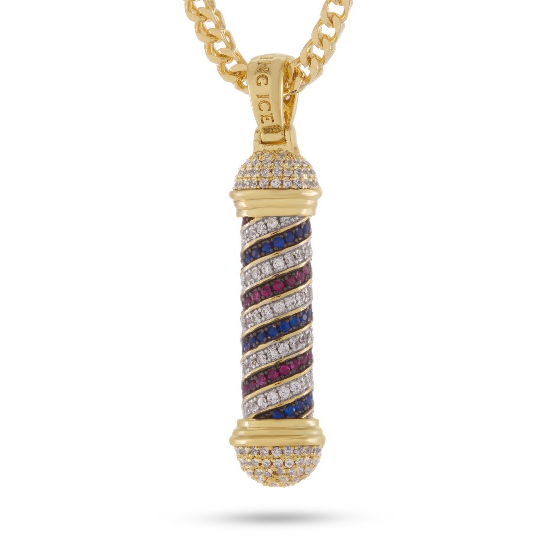 Barber Shop Pole Necklace