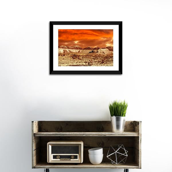 Base On Mars Abstract Canvas Wall Art-1 Piece-Framed Print-20" x 16"-Tiaracle