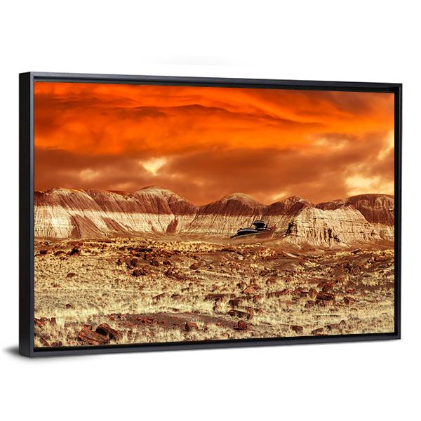 Base On Mars Abstract Canvas Wall Art-3 Horizontal-Gallery Wrap-25" x 16"-Tiaracle