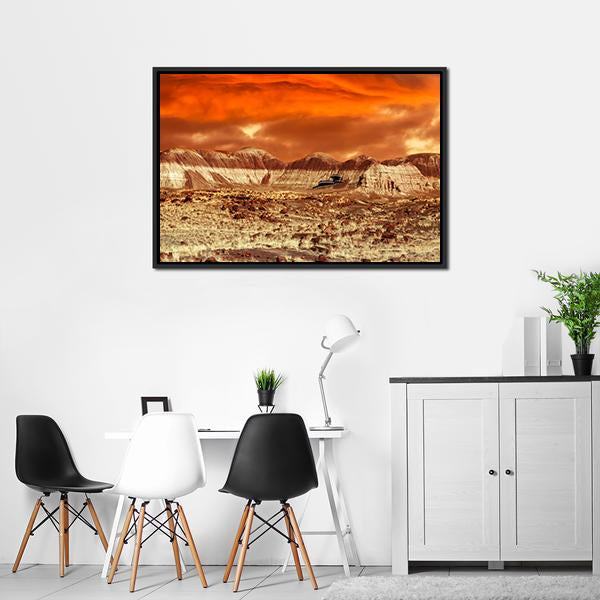 Base On Mars Abstract Canvas Wall Art-3 Horizontal-Gallery Wrap-25" x 16"-Tiaracle