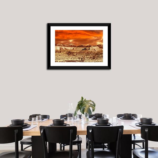 Base On Mars Abstract Canvas Wall Art-3 Horizontal-Gallery Wrap-25" x 16"-Tiaracle