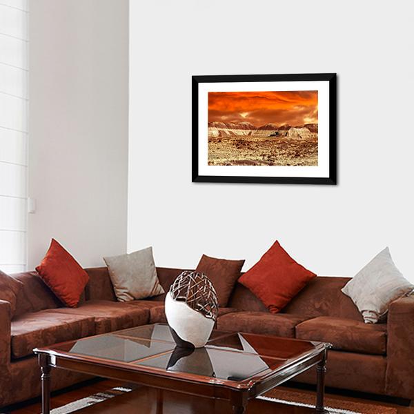 Base On Mars Abstract Canvas Wall Art-3 Horizontal-Gallery Wrap-25" x 16"-Tiaracle