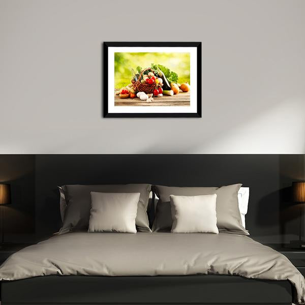 Basket Of Vegetables Canvas Wall Art-3 Horizontal-Gallery Wrap-25" x 16"-Tiaracle