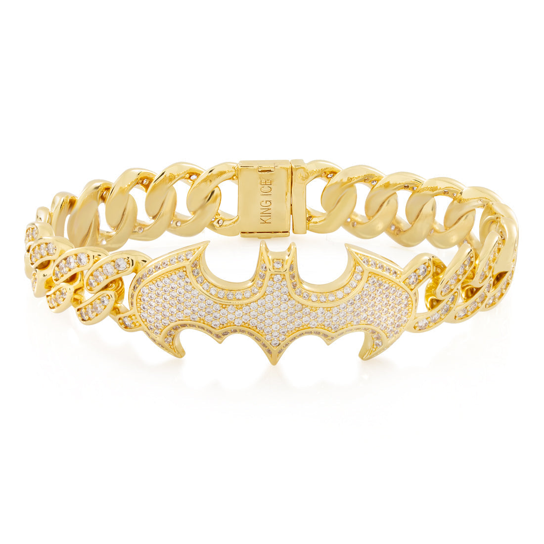 Batman x King Ice - 13mm Classic Batman Logo Bracelet