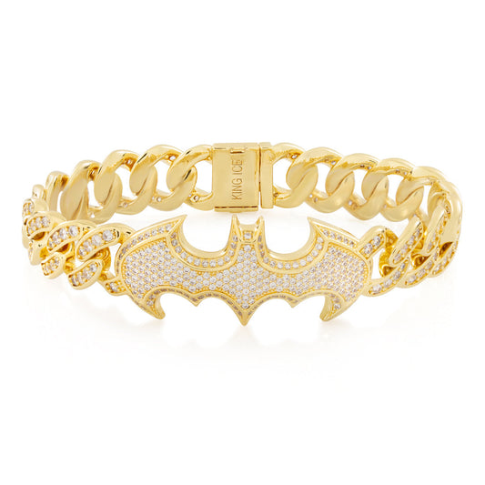 Batman x King Ice - 13mm Classic Batman Logo Bracelet