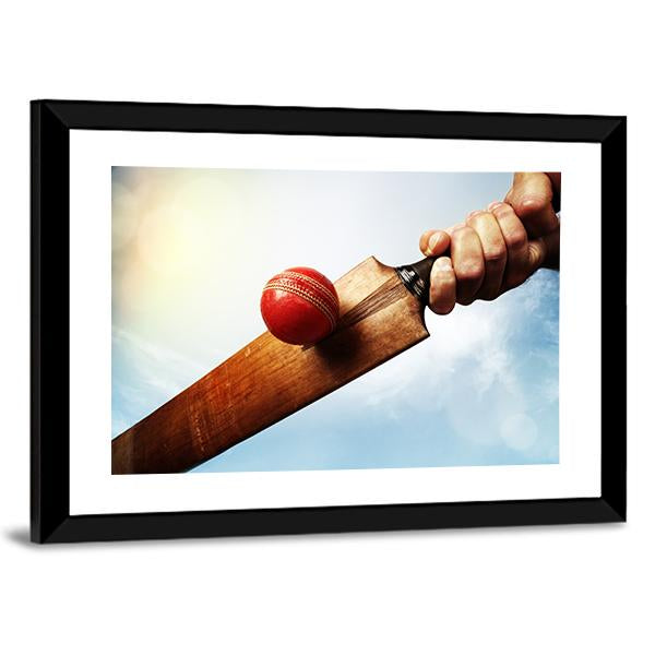 Batsman Hitting A Ball Canvas Wall Art-3 Horizontal-Gallery Wrap-25" x 16"-Tiaracle