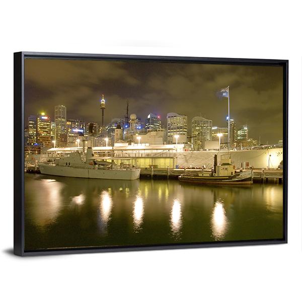 Battleship HMAS Vampire Canvas Wall Art-3 Horizontal-Gallery Wrap-25" x 16"-Tiaracle