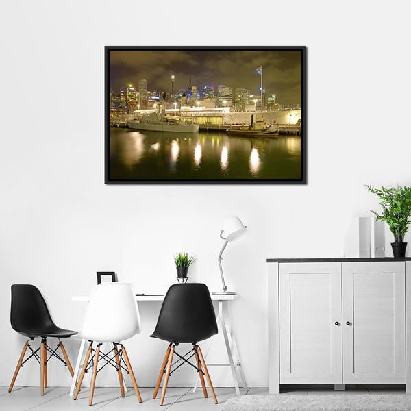 Battleship HMAS Vampire Canvas Wall Art-3 Horizontal-Gallery Wrap-25" x 16"-Tiaracle