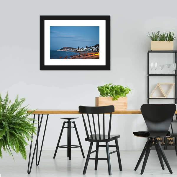Beach In Gammarth Canvas Wall Art-3 Horizontal-Gallery Wrap-25" x 16"-Tiaracle