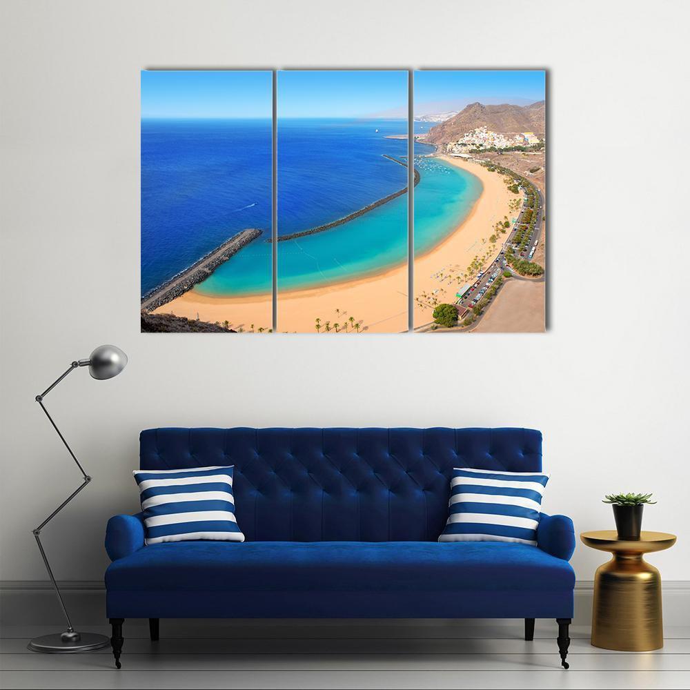 Playa de Las Teresitas Canvas Wall Art-3 Horizontal-Gallery Wrap-37" x 24"-Tiaracle